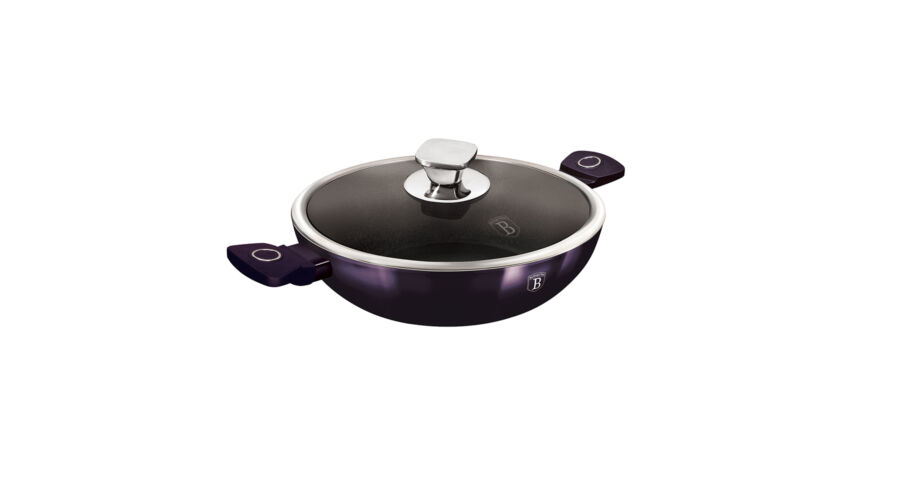 Berlinger Haus Purple Eclipse Collection wok tit�n bevonattal, fed�vel, 30 cm