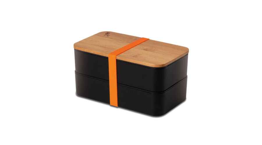 Berlinger Haus 2 r�szes m�anyag uzsonn�s doboz bambusz fed�vel