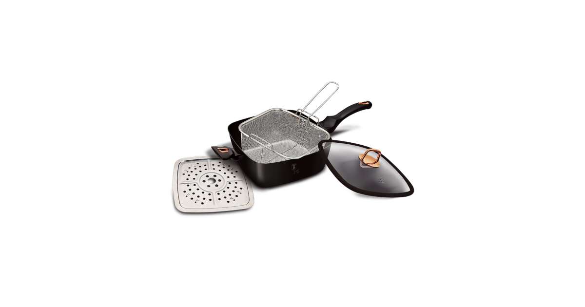 Berlinger Haus Black Rose Collection sz�gletes serpeny� m�rv�ny bevonattal, fed�vel