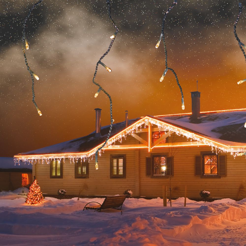 J�gcsapf�z�r, meleg feh�r, �tl�tsz� k�bel, 3 x 0,4 m, 101 LED