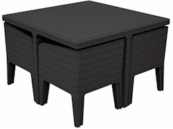 Columbia 5 r�szes rattan hat�s� kerti b�tor garnit�ra