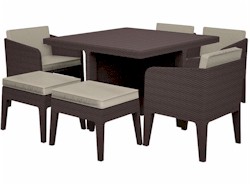 Columbia 7 r�szes rattan hat�s� kerti b�tor garnit�ra