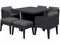 Columbia 7 r�szes rattan hat�s� kerti b�tor garnit�ra