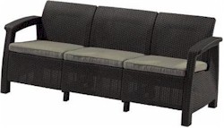 Corfu Love Seat Max h�romszem�lyes rattan hat�s� kerti kanap�