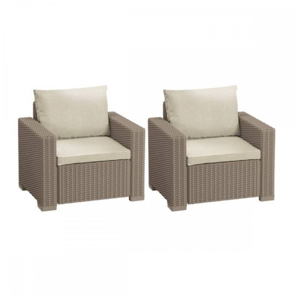 California Duo 2 db-os m�anyag kerti fotel szett cappuccino - homok