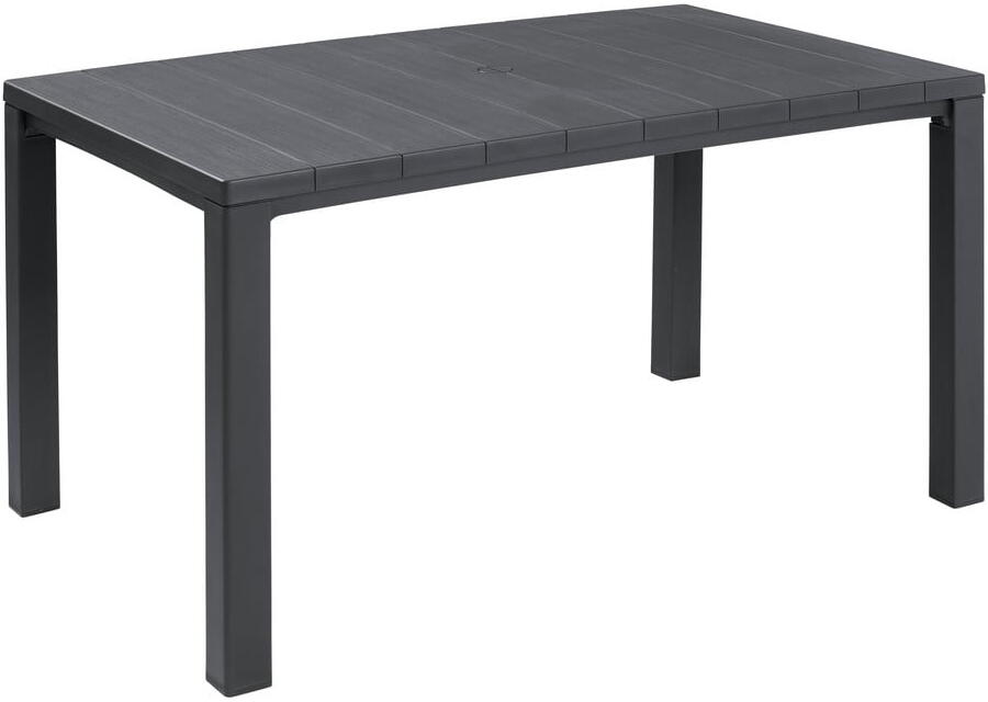 Julie m�anyag kerti asztal grafit sz�rke