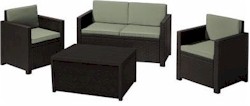 Monaco Set rattan hat�s� 4 szem�lyes kerti b�tor garnit�ra t�rol�s asztallal