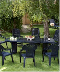 Staccato kerti étkező bútor garnitúra kék - Flair