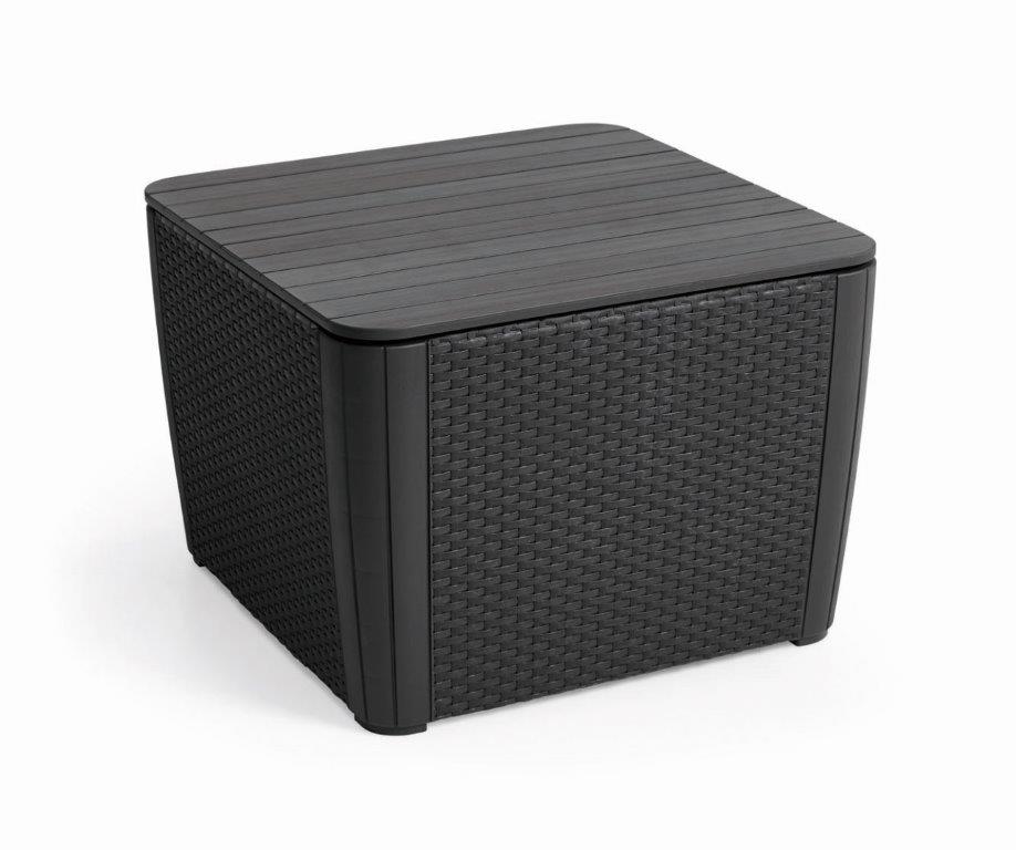 Luzon Plus m�anyag kerti asztal grafit sz�rke