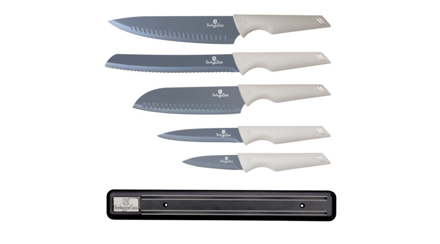 Berlinger Haus Aspen Collection 6 r�szes k�sk�szlet tapad�smentes bevonattal, m�gneses fali tart�val