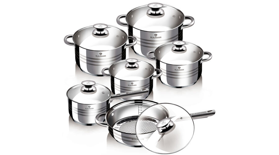 Blaumann Gourmet Line 12 r�szes rozsdamentes ac�l ed�nyk�szlet
