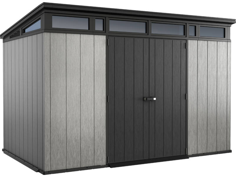 Artisan 11x7 m�anyag kerti t�rol� h�z barn�s sz�rke - antracit