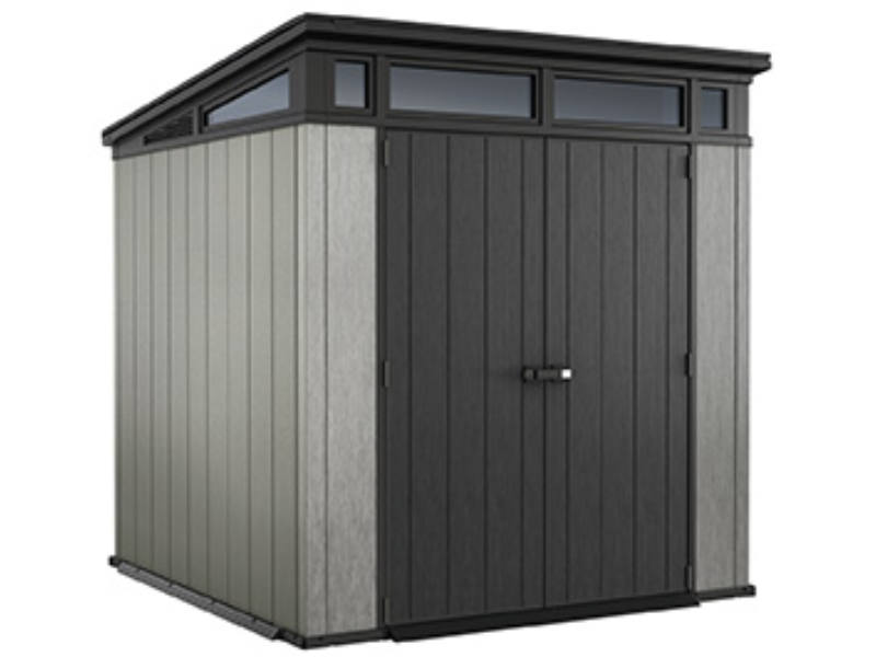 Artisan 7x7 m�anyag kerti t�rol� h�z barn�s sz�rke - antracit