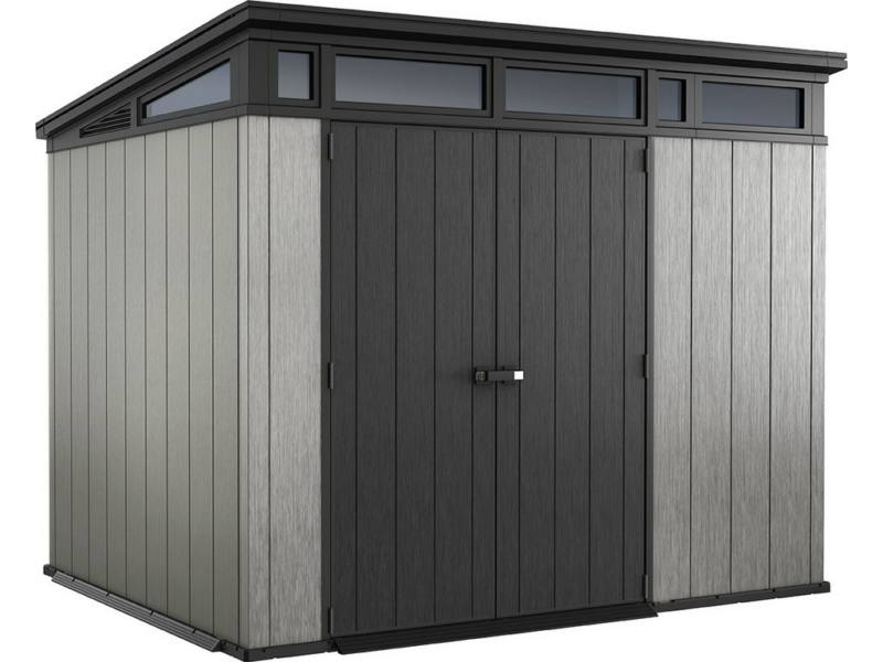 Artisan 9x7 m�anyag kerti t�rol� h�z barn�s sz�rke - antracit