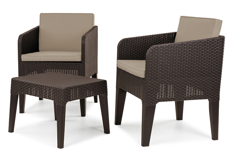 Columbia Balcony Set m�anyag kerti b�tor garnit�ra whiskey barna