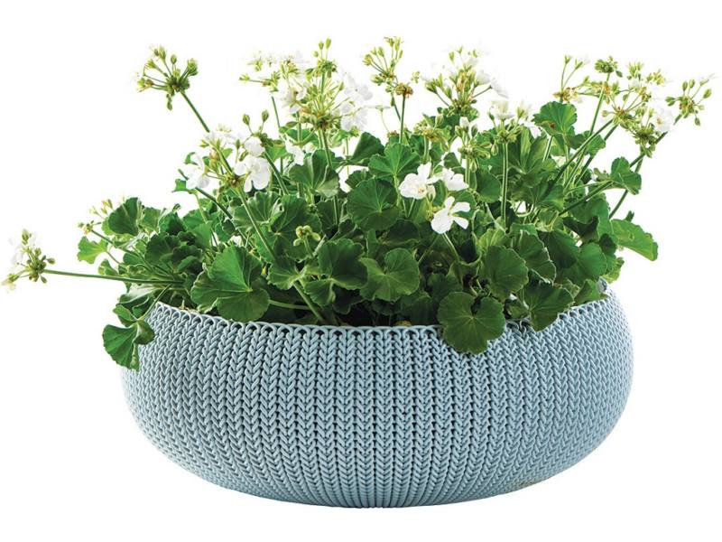 Cozy L m�anyag kerti vir�gcser�p vil�gos k�k