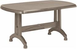 Portland m�anyag kerti asztal cappuccino