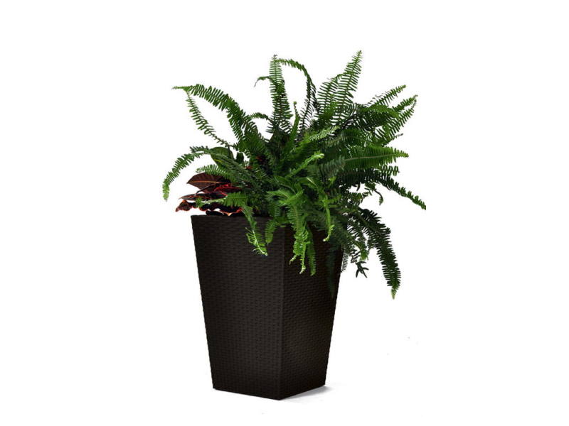 Rattan Planter M 55,4 L m�anyag kerti vir�gl�da whiskey barna