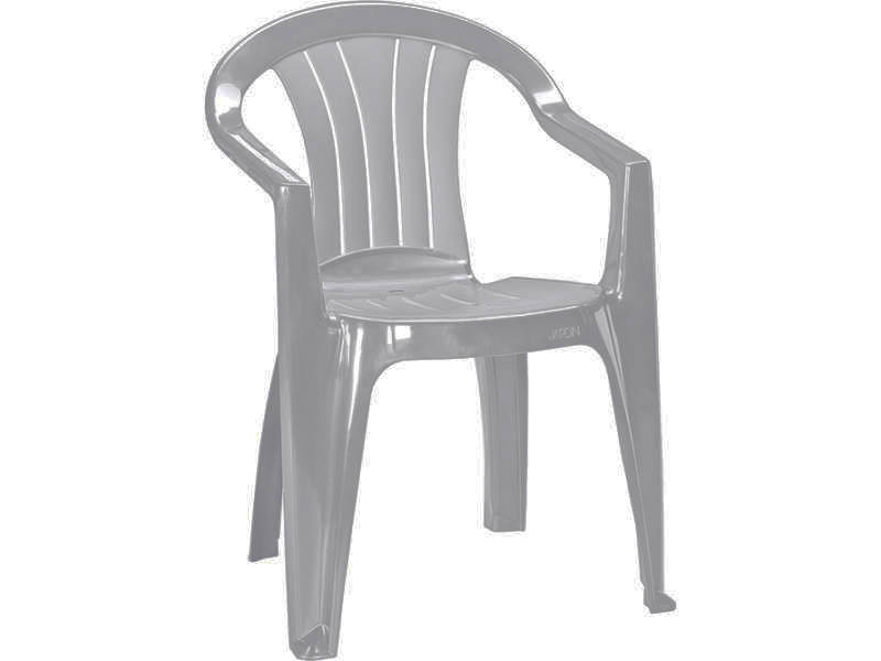 Sicilia kart�maszos m�anyag kerti sz�k vil�gos sz�rke