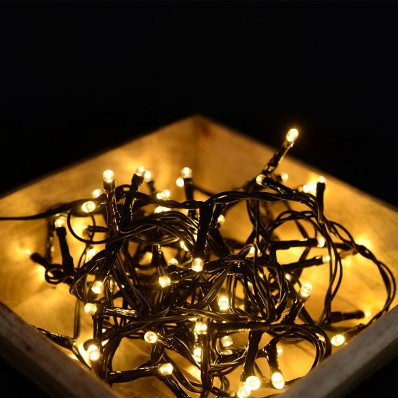 Vez�rl�s LED f�nyf�z�r - meleg feh�r 4 m, 80 LED